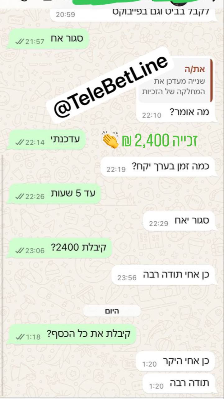 שיחת לקוח על קבלת זכייה בסך 2,400 שקלים